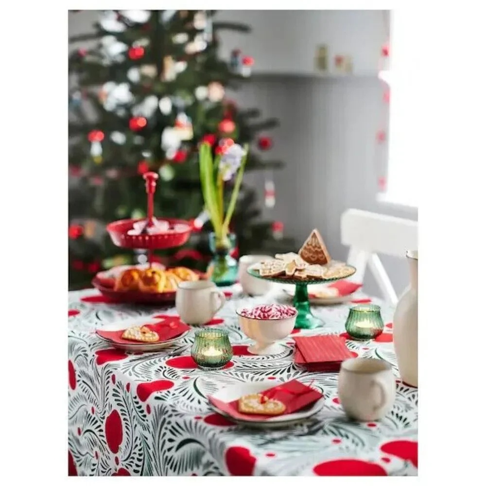 IKEA VINTERFINT Paper Napkins‎ Christmas Stripe Red Pattern 15x15